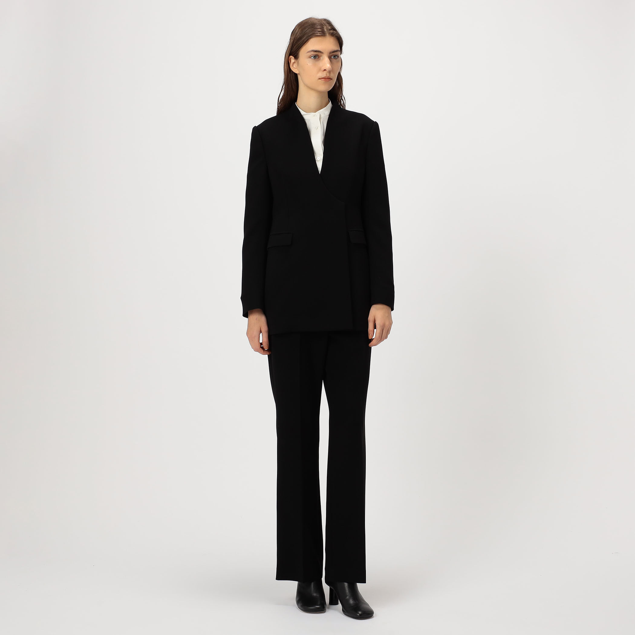 Mame Kurogouchi High Waisted Center Creased Suit Trousers