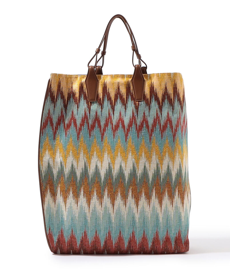 L'Avenir コットンポリエステルジャガード 2WAYトートバッグ