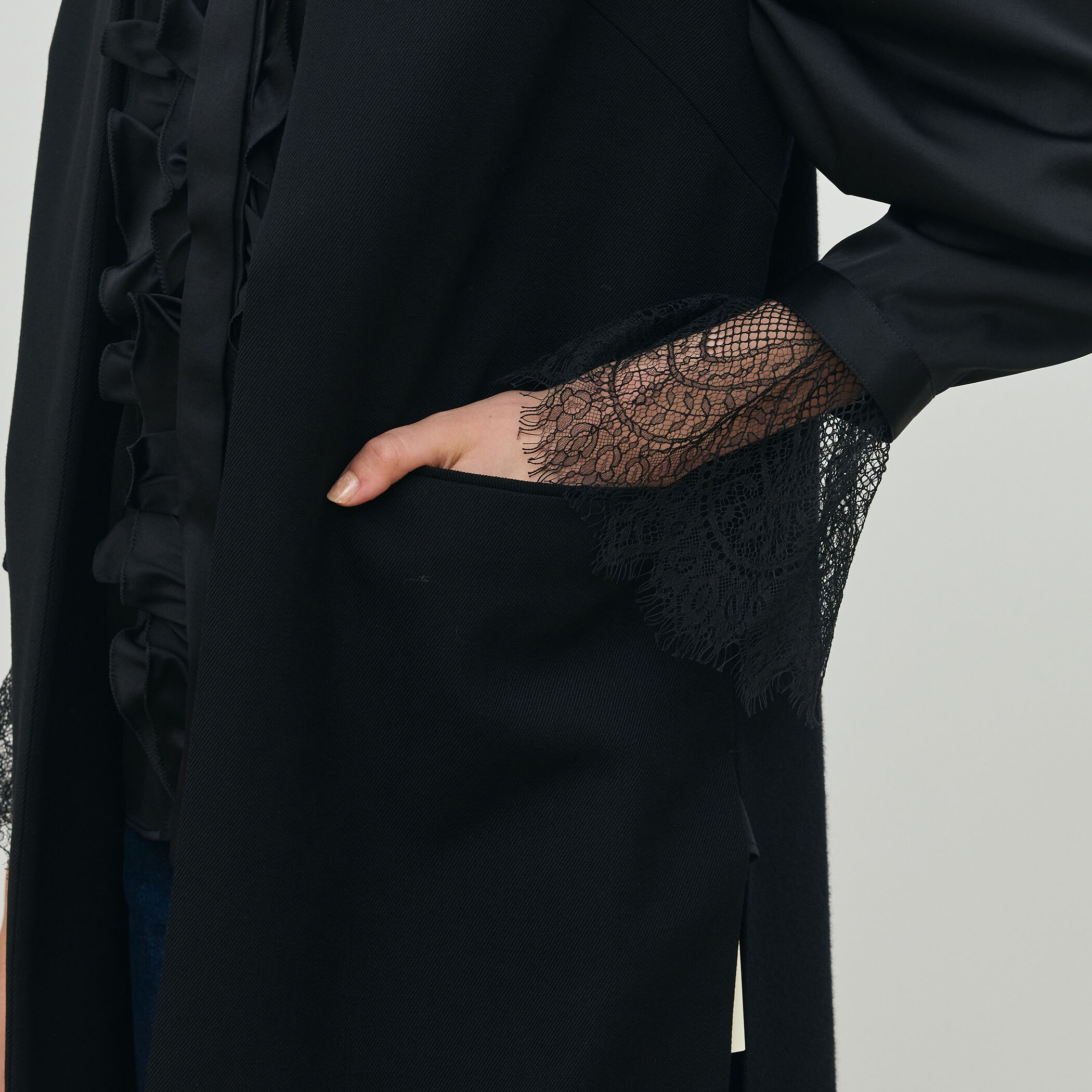 ウールファブリックコンビ ロングジレ｜トゥモローランド 公式通販