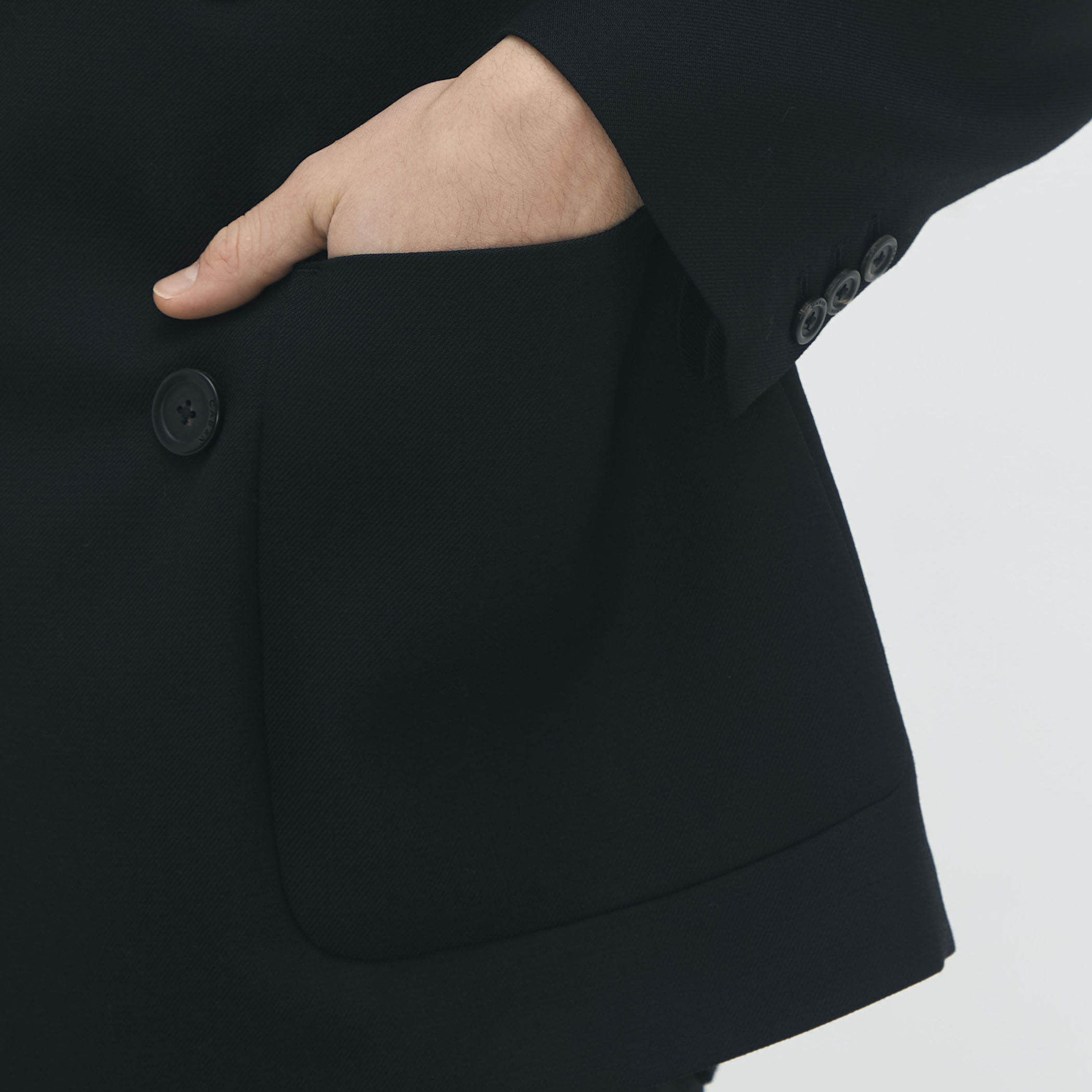 ドゥーズィエムクラス｜定価4.7万 ウールダブルジャケット 水牛ボタン 秋冬 2つボタンジャケット メンズ カシミヤ混紡ウール ジャケット 紳士