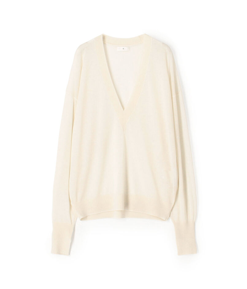 カシミヤ Vネックプルオーバー