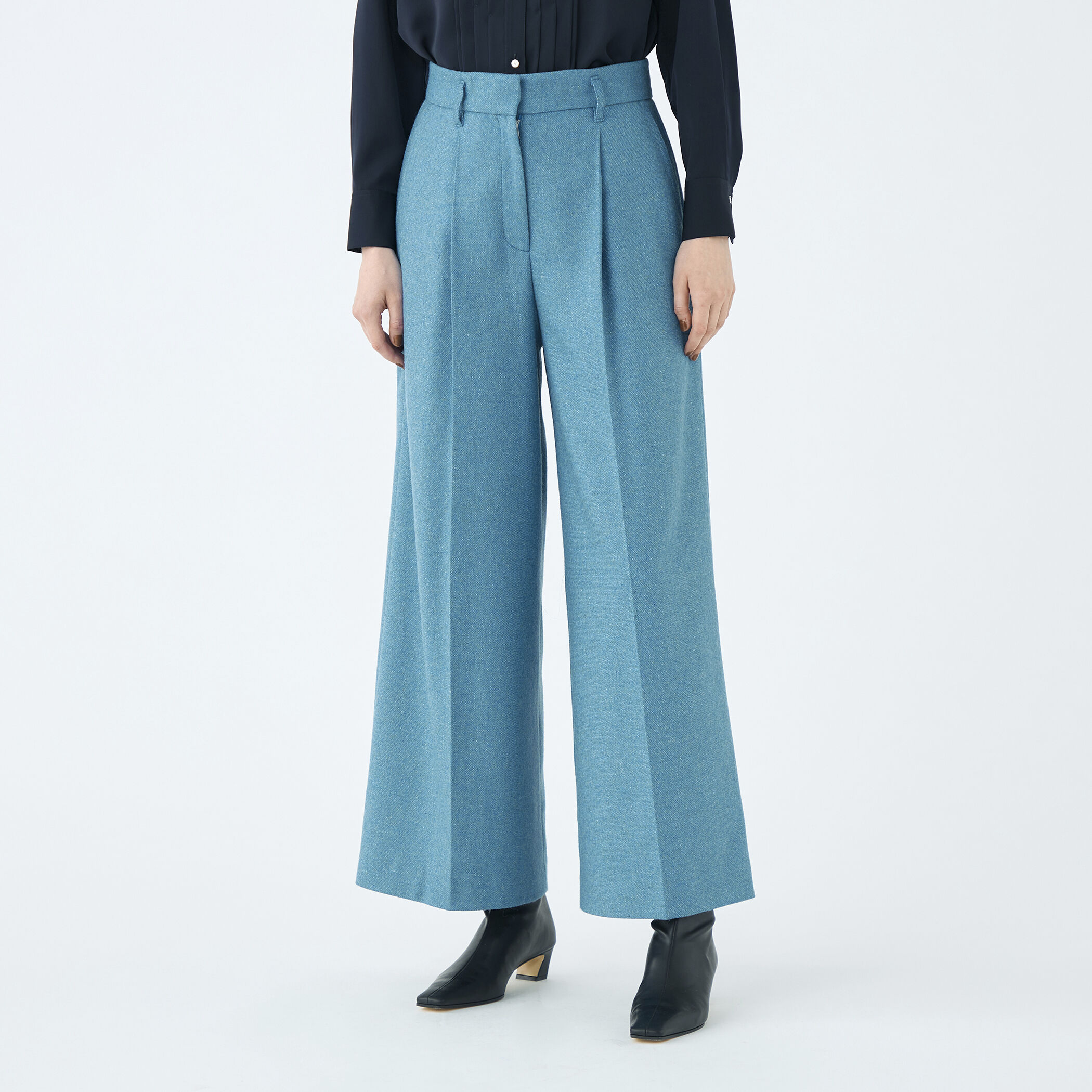 Ballsey ボールジィ　ベルト付タックスカート　トゥモローランド　日本製 別注】manipuri for Ballsey Collage Bloom アシンメトリー