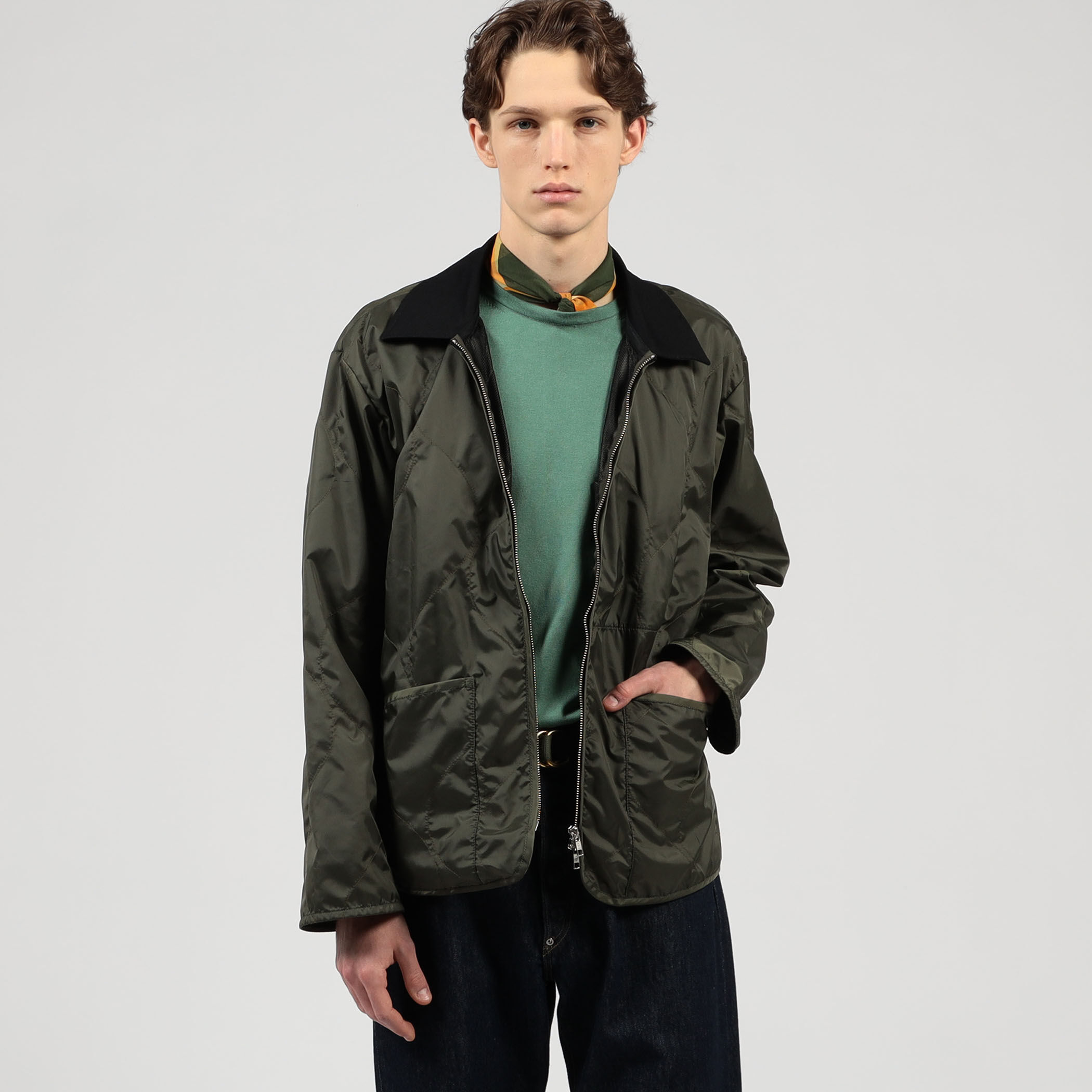 別注】LAVENHAM UNWADDED TEYNHAM ポリエステル ジップブルゾン