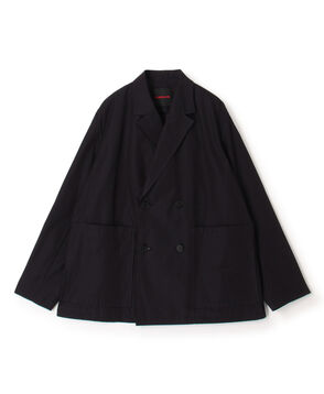 コットンシャンブレー ベルテッドダブルブレストジャケット