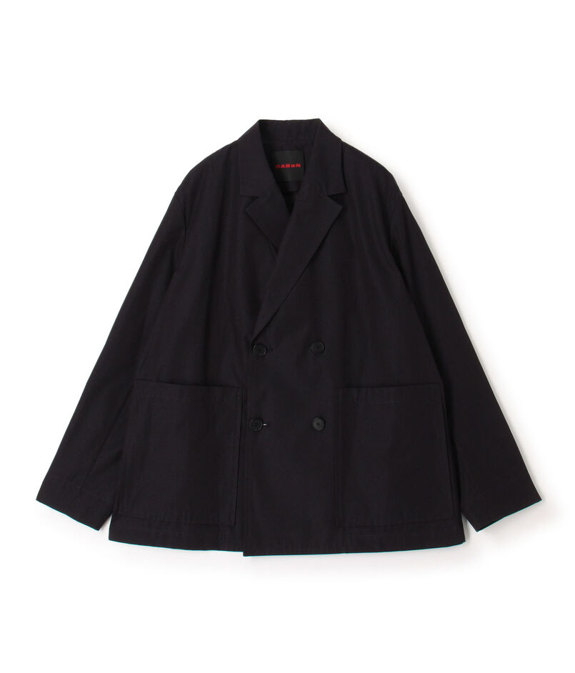 コットンシャンブレー ベルテッドダブルブレストジャケット