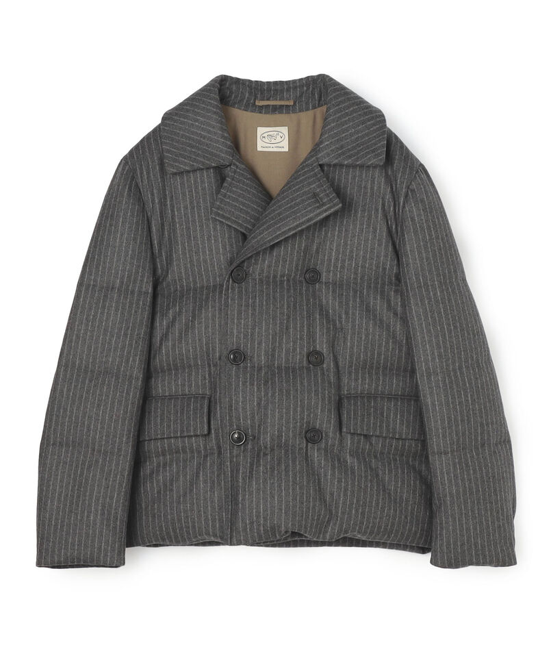 カレッジフランネル ダブルブレステッド ショートダウンブルゾン