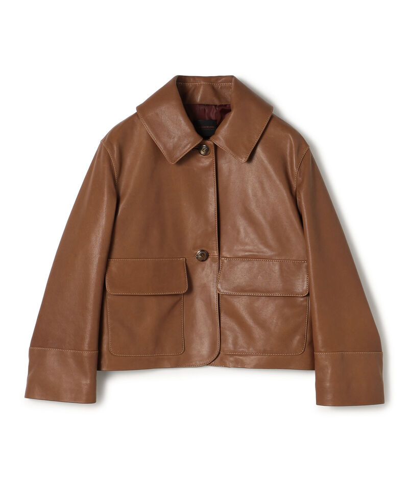 セミベジタブルレザー サックジャケット