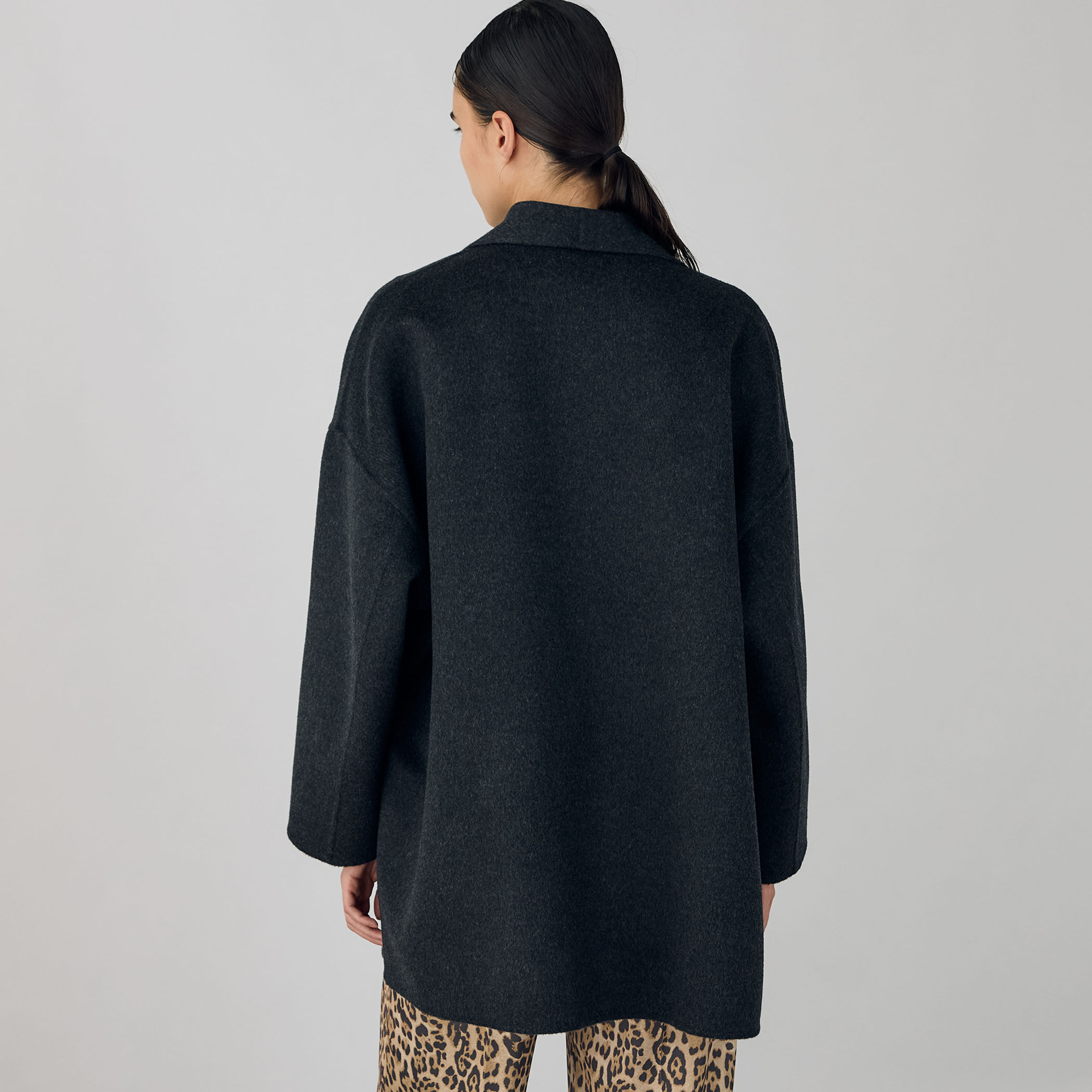 ダブルフェイスメルトンビーバー ウィングカラーコート