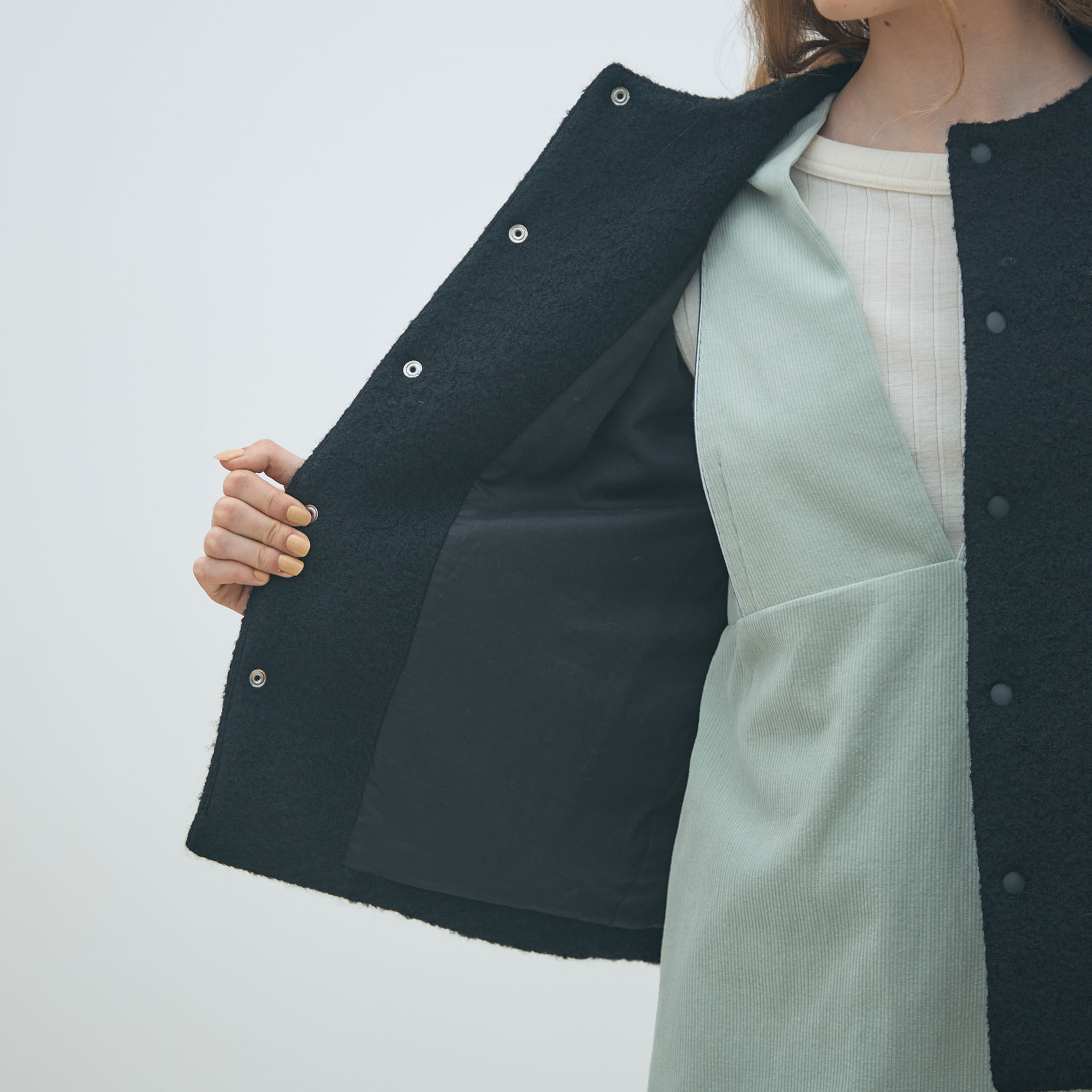 TOMORROWLAND MACPHEE シープパイル Pコー グレー 36 TOMORROWLAND MACPHEE シープパイル Pコー グレー 36