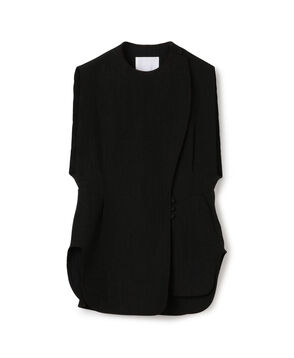 Mame Kurogouchi Grain Finish Flap Front Vest
