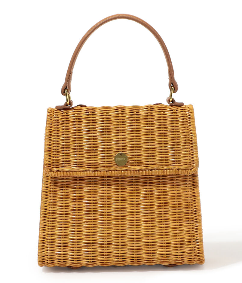 SOULEIADO ラタン スクエアバッグ
