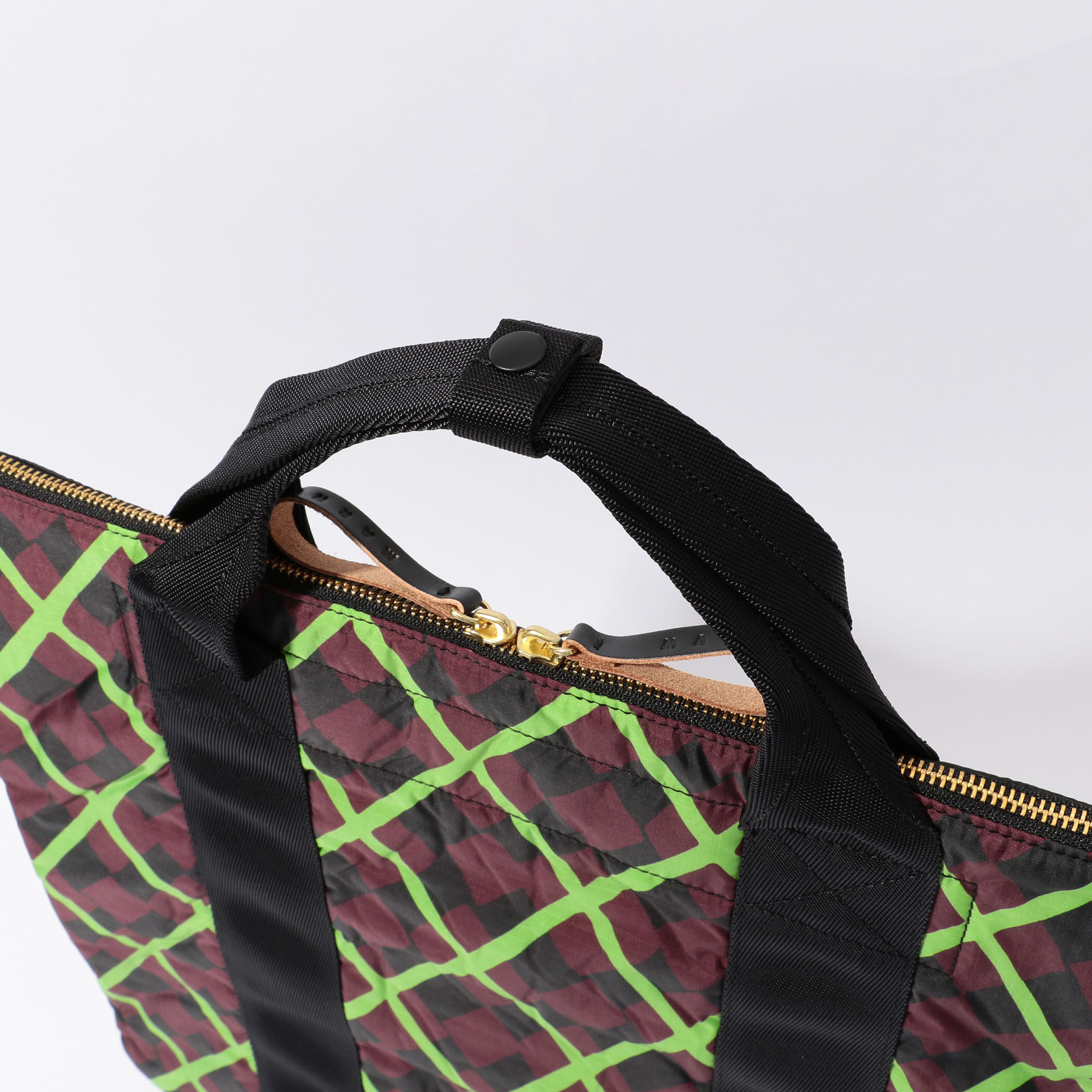 【希少】PORTER × MARNI コラボ 2WAYポーチ 幾何学模様 緑 中古・古着通販】MARNI (マルニ) PORTER (ポーター) 2WAYバッグ