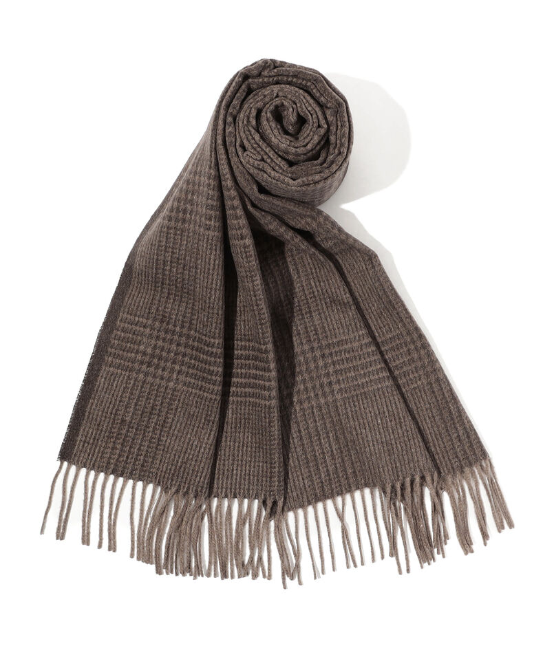 シルク チェック マフラー NOVARA