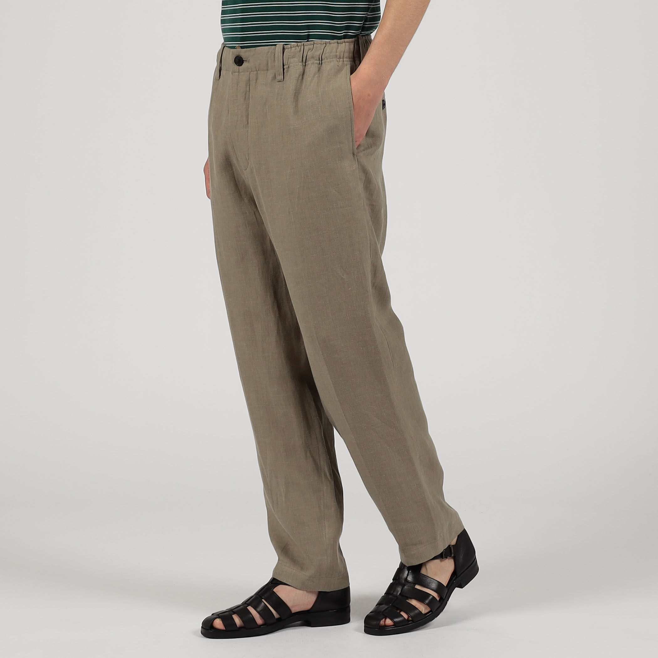 taliomndre laioさん専用 ベルジャンリネン ワイドテーパードイージーパンツ LIBECO