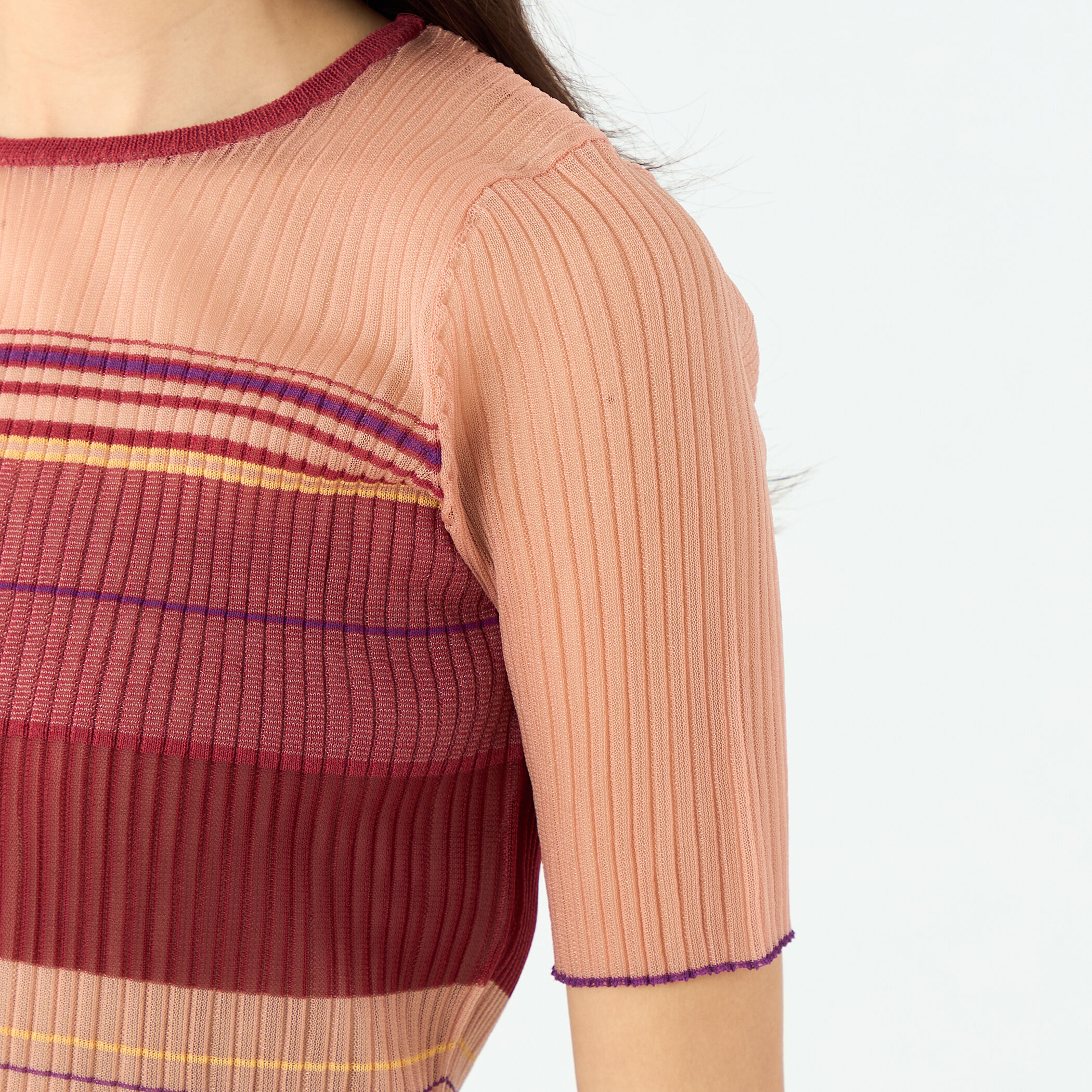 新品ドゥーズィエムクラス　sheerボーダープルオーバー Deuxieme Classe（ドゥーズィエムクラス）の「*SHEER BORDER プル
