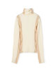 diotima Merino Mesh Stripe メッシュコンビ タートルネックニット