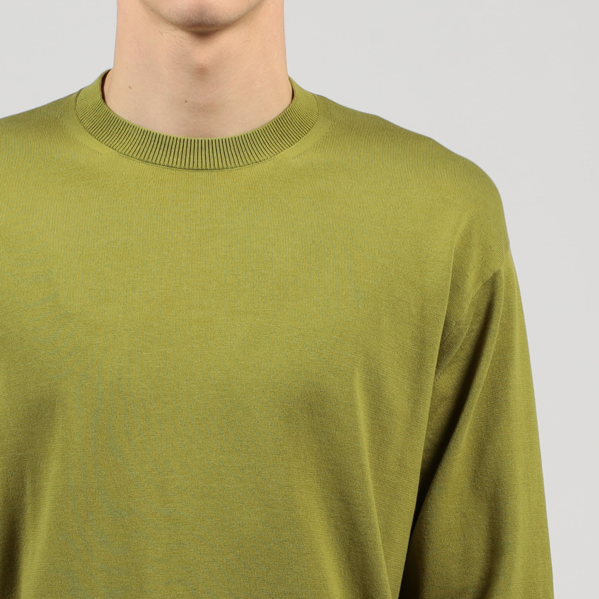 TOMORROWLAND tricot ギザコットン クルーネックプルオーバーニット