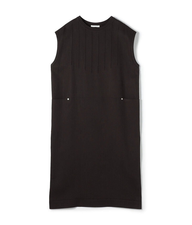 【WEB先行予約】リブコンビフレンチリネン フレンチスリーブワンピース