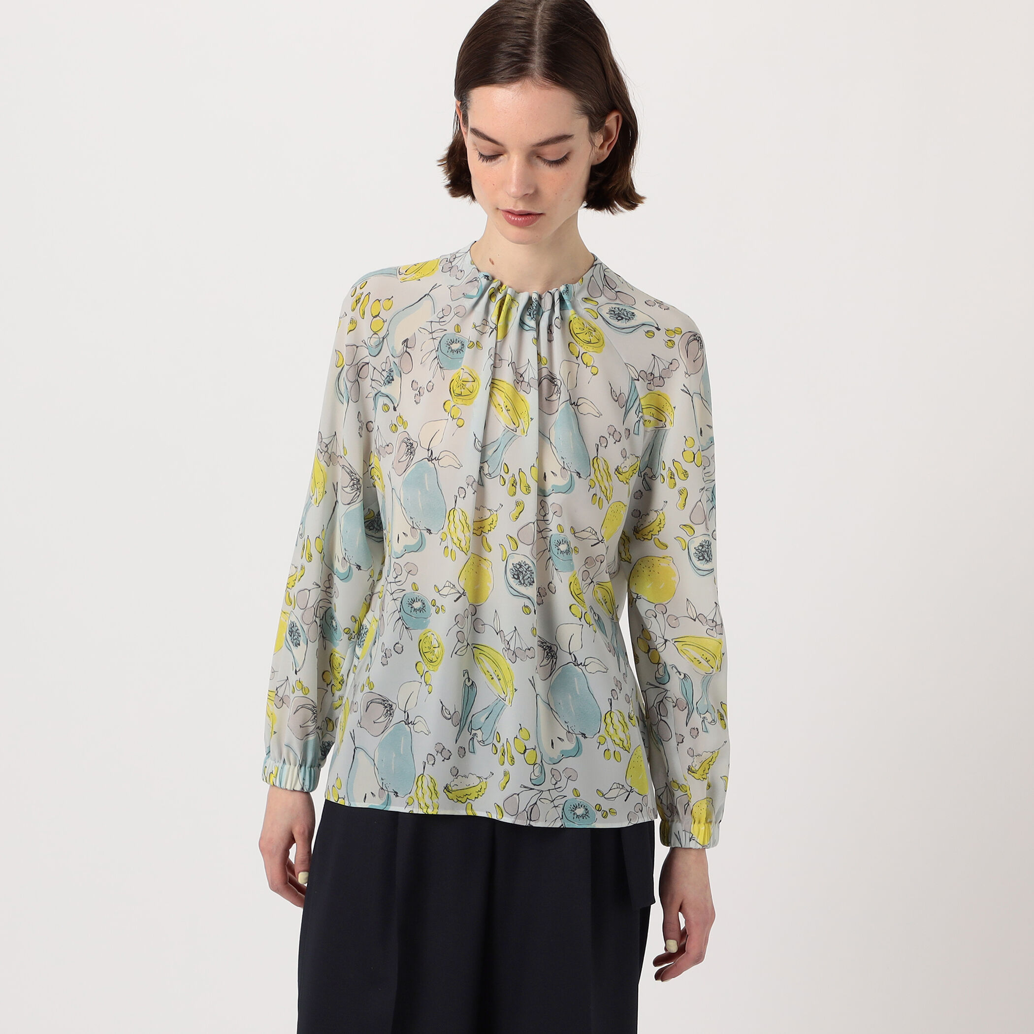 サマーボウルプリント ピンチタックブラウス｜トゥモローランド 公式通販