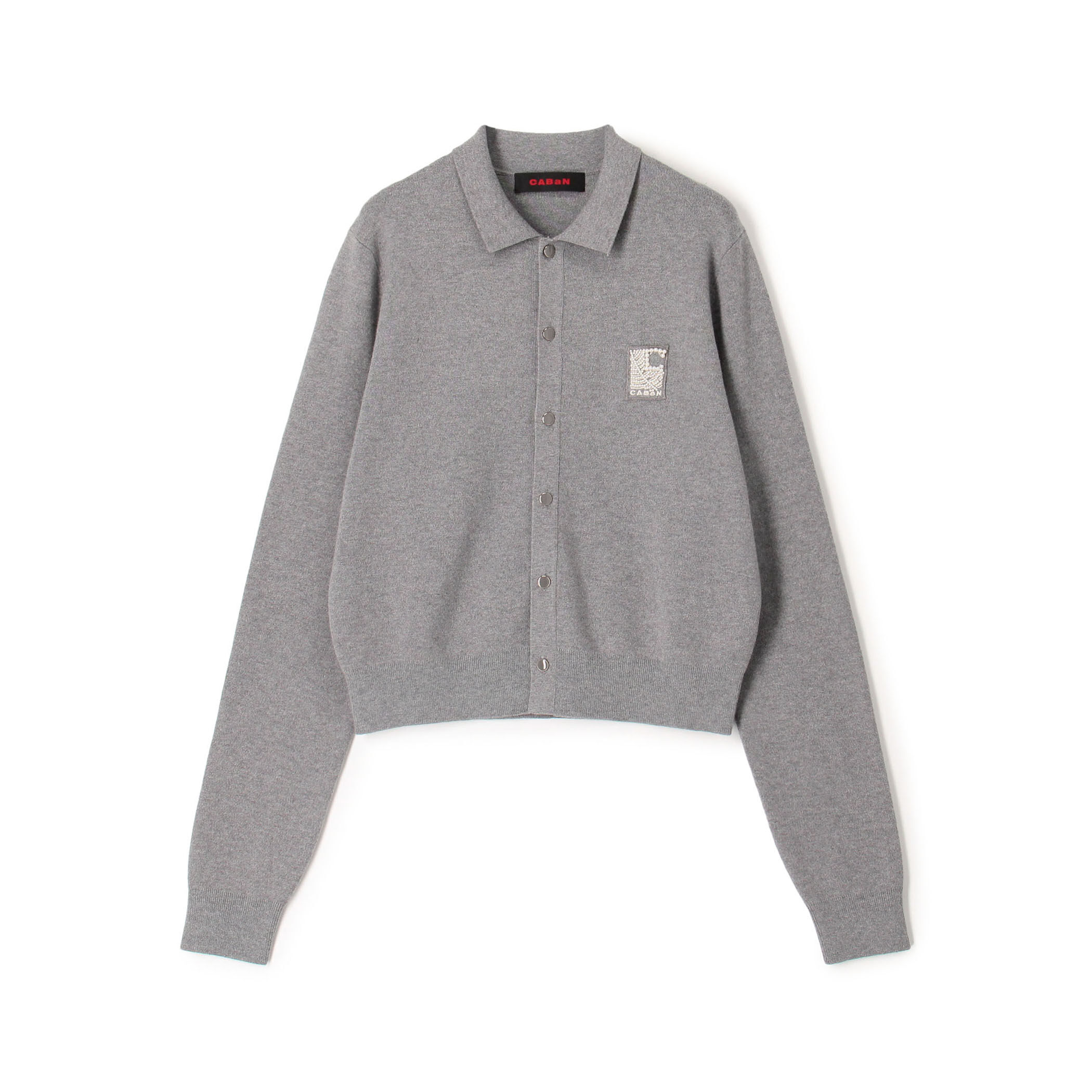【✨新品タグ付 】CABaN カーディガン チャコールグレー XS CABANA - CABaN コットンカシミヤ クルーネックカーディガン