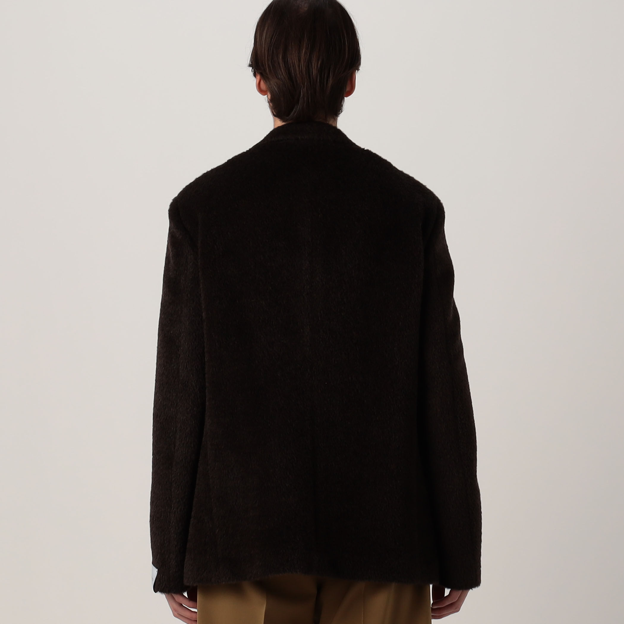 CARUSO アルパカウール シングルブレステッド 2Bジャケットコート