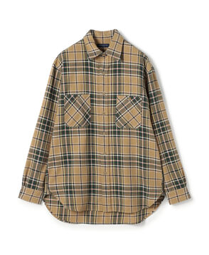 コットンビエラチェック ダブルポケット ロングスリーブシャツ