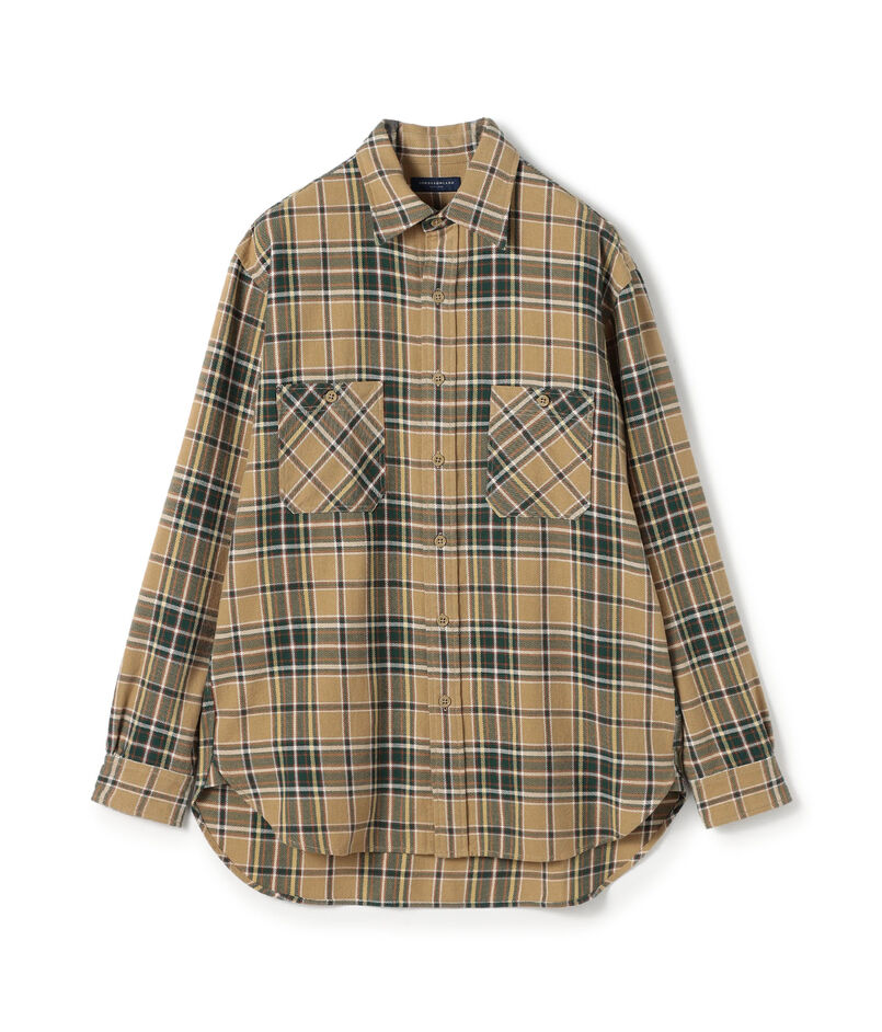 コットンビエラチェック ダブルポケット ロングスリーブシャツ