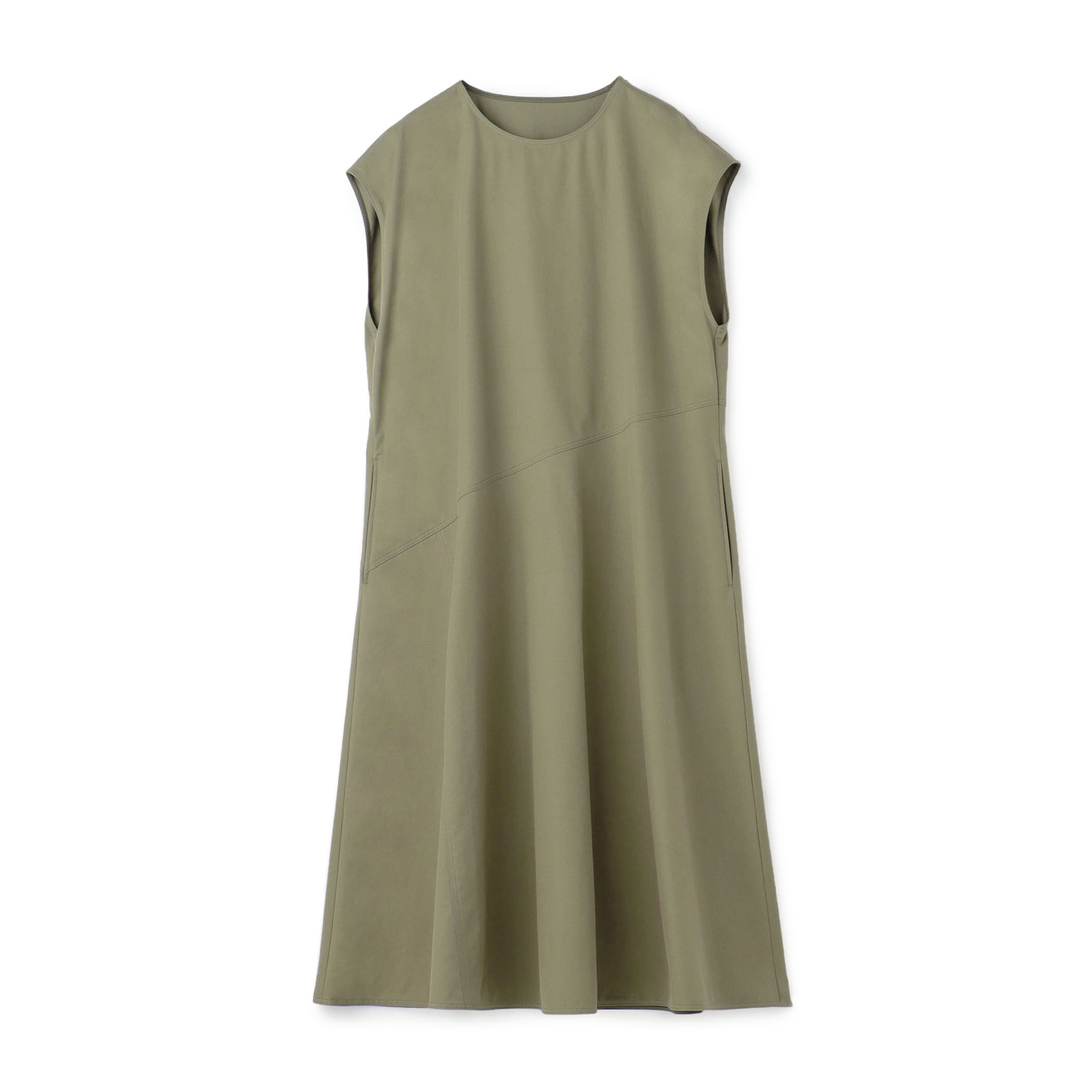 ノンマーセライズドコットン フレンチスリーブワンピース