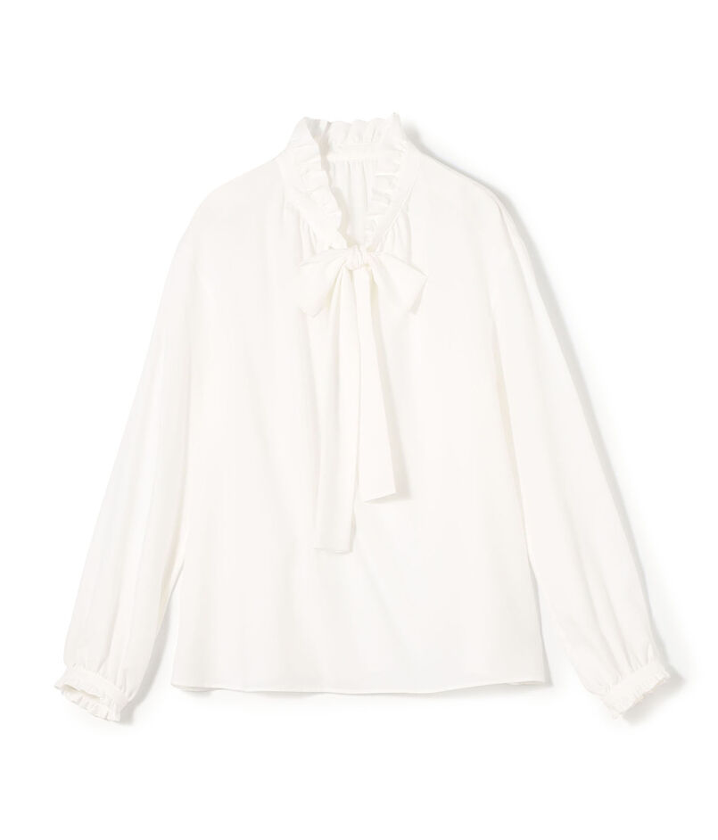 【追加予約】グロスアムンゼン フリルカラーリボンブラウス