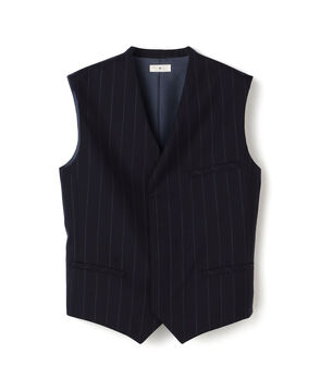 CANONICOウール チョークストライプジレ