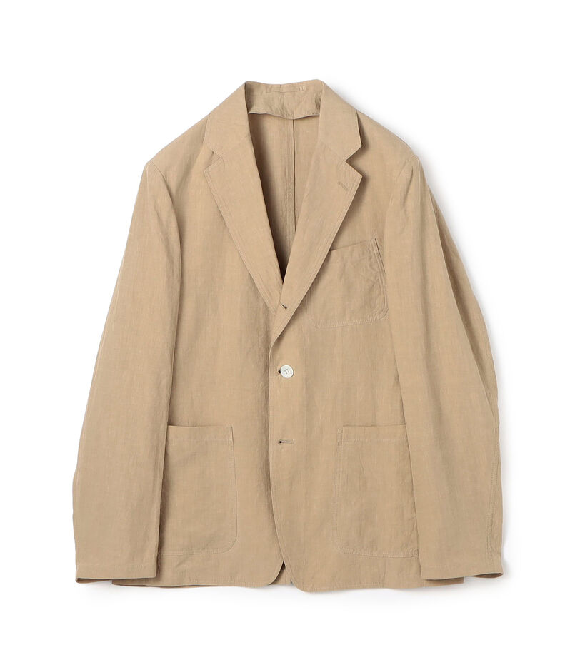 80リネン シングルブレステッド3Bジャケット