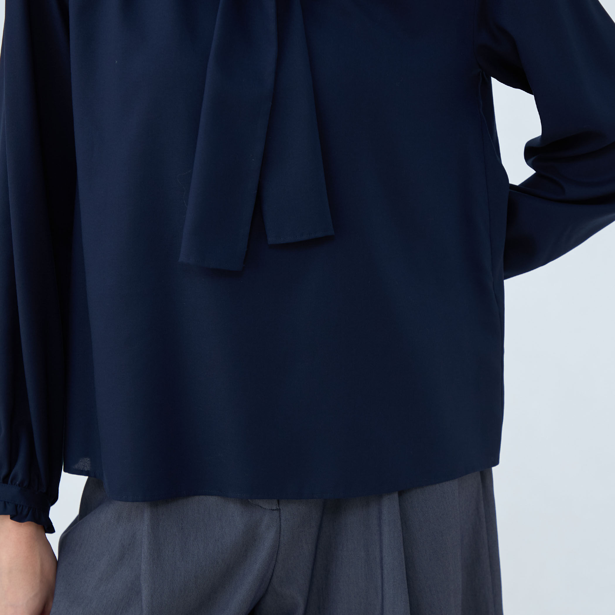 追加予約】グロスアムンゼン フリルカラーリボンブラウス