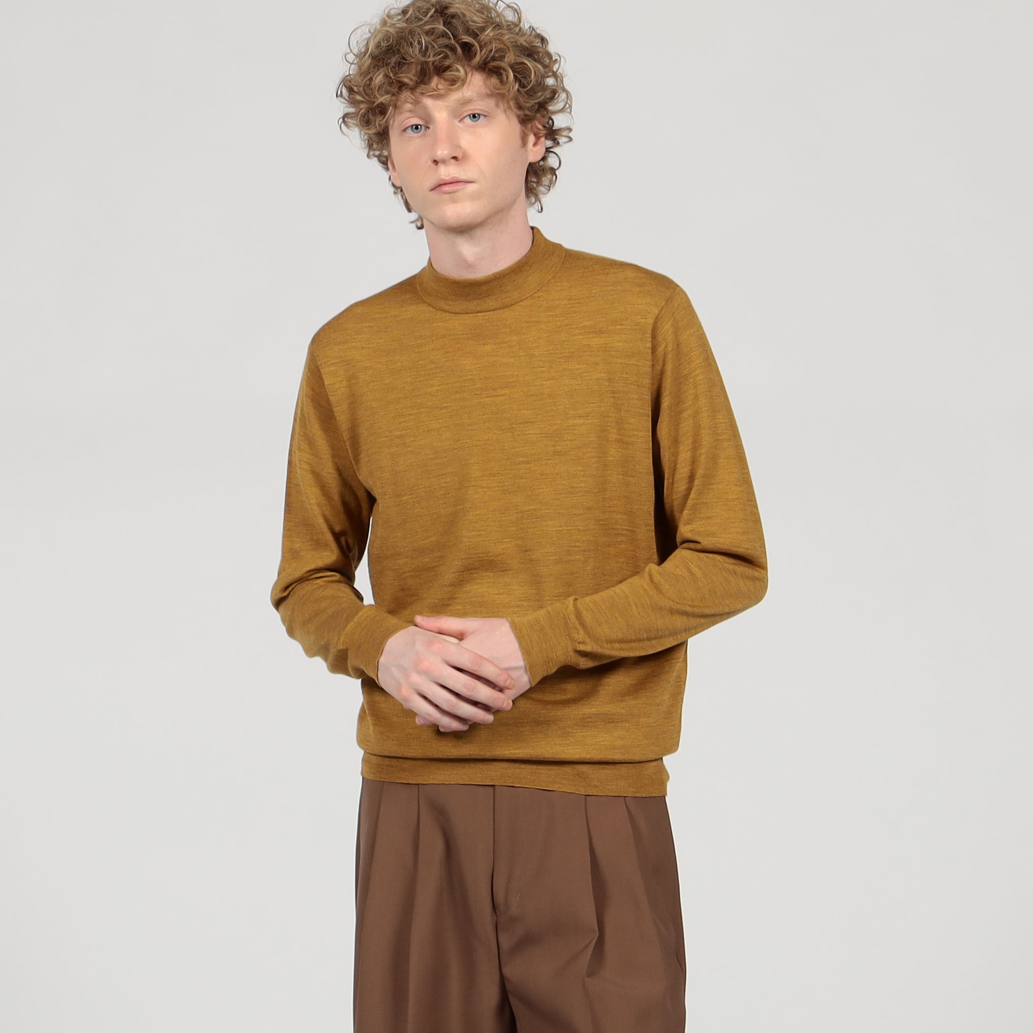 TOMORROWLAND tricot スーパーファインメリノウール モックネックプル