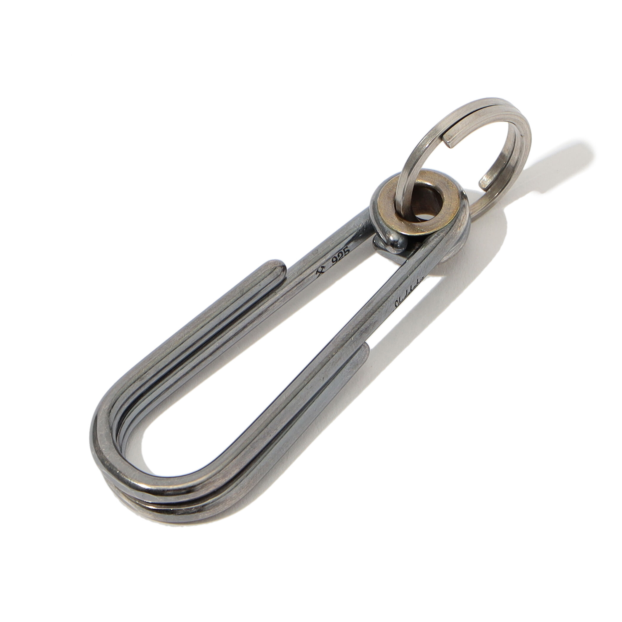 STUDEBAKER METALS SCISSOR HOOK KEYHOLDER シルバーキーホルダー