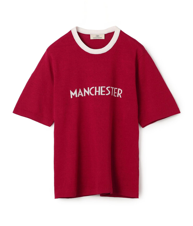 14ゲージ インターシャ クルーネックプルオーバー ニットTシャツ