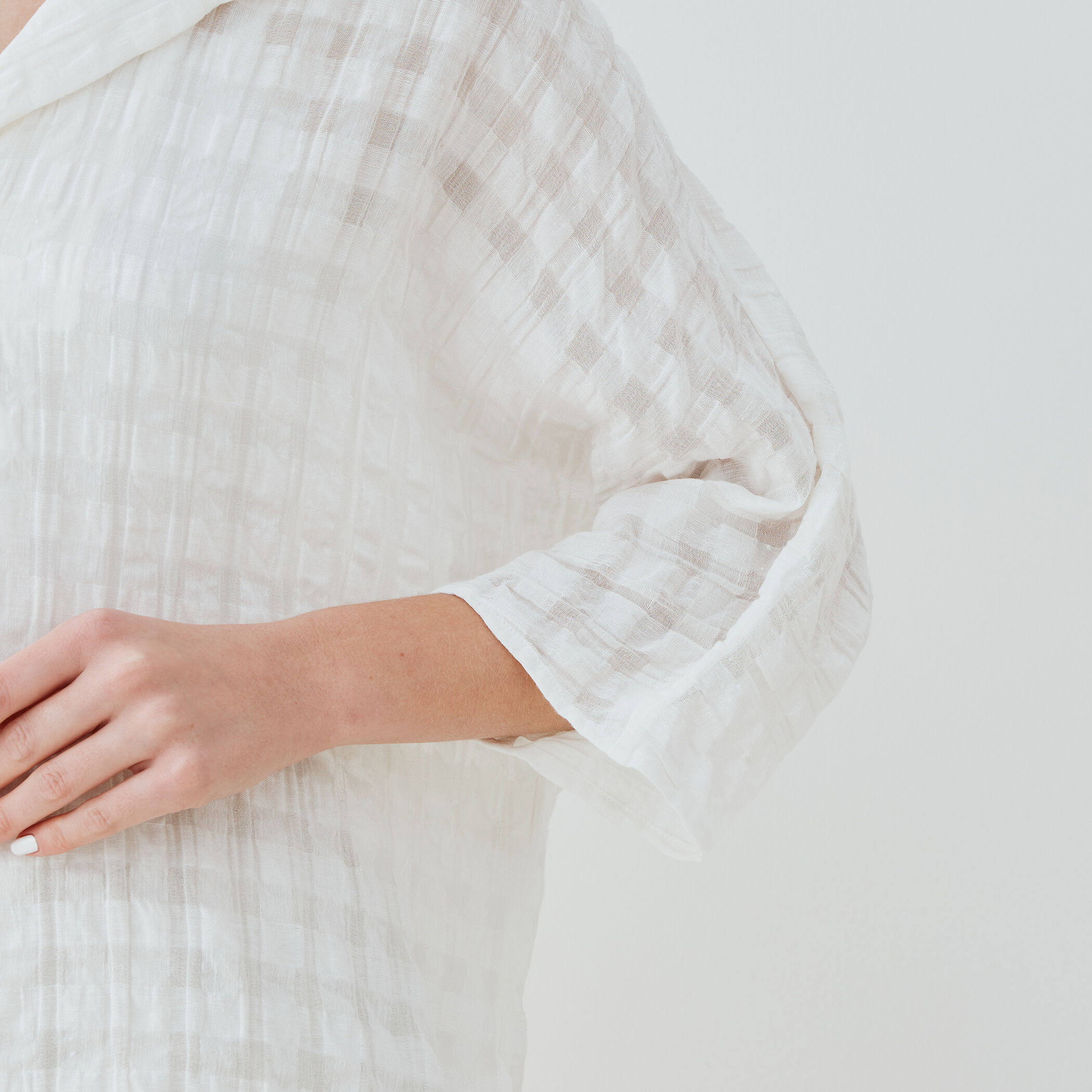 シアーチェック ワイドシャツ｜トゥモローランド 公式通販