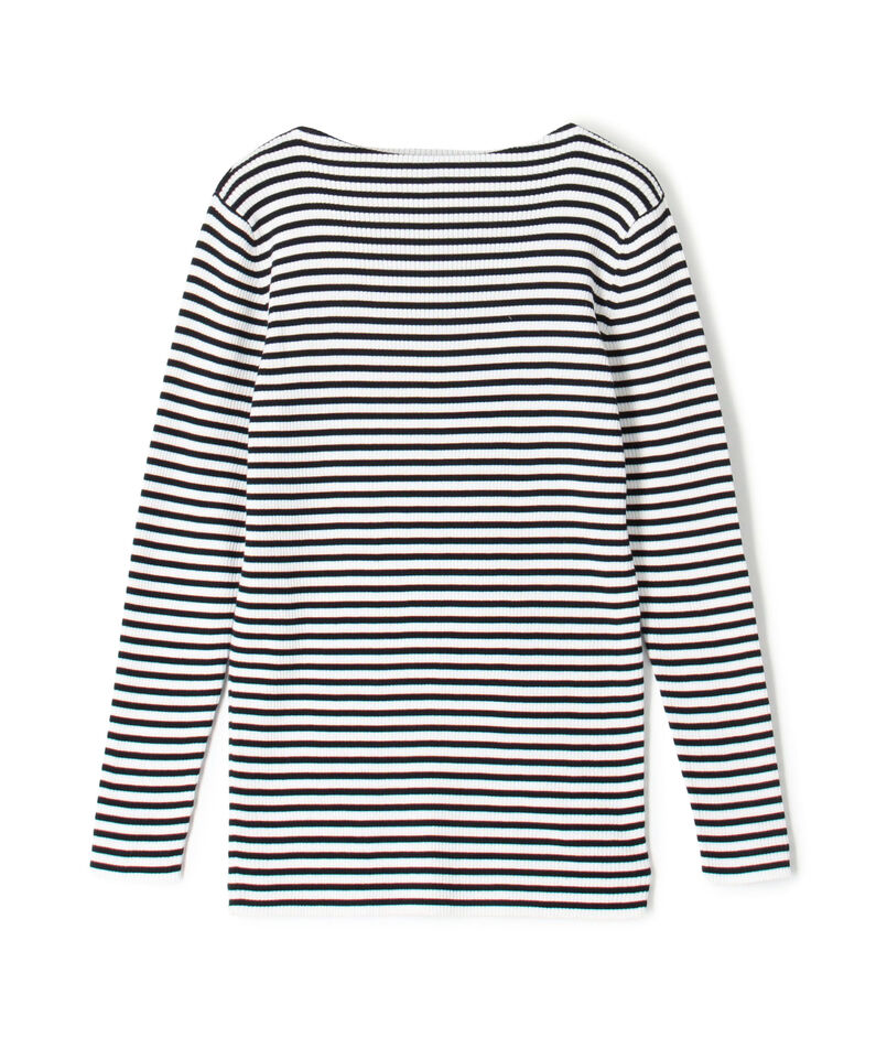 ギザコットンリブ ボートネックプルオーバー