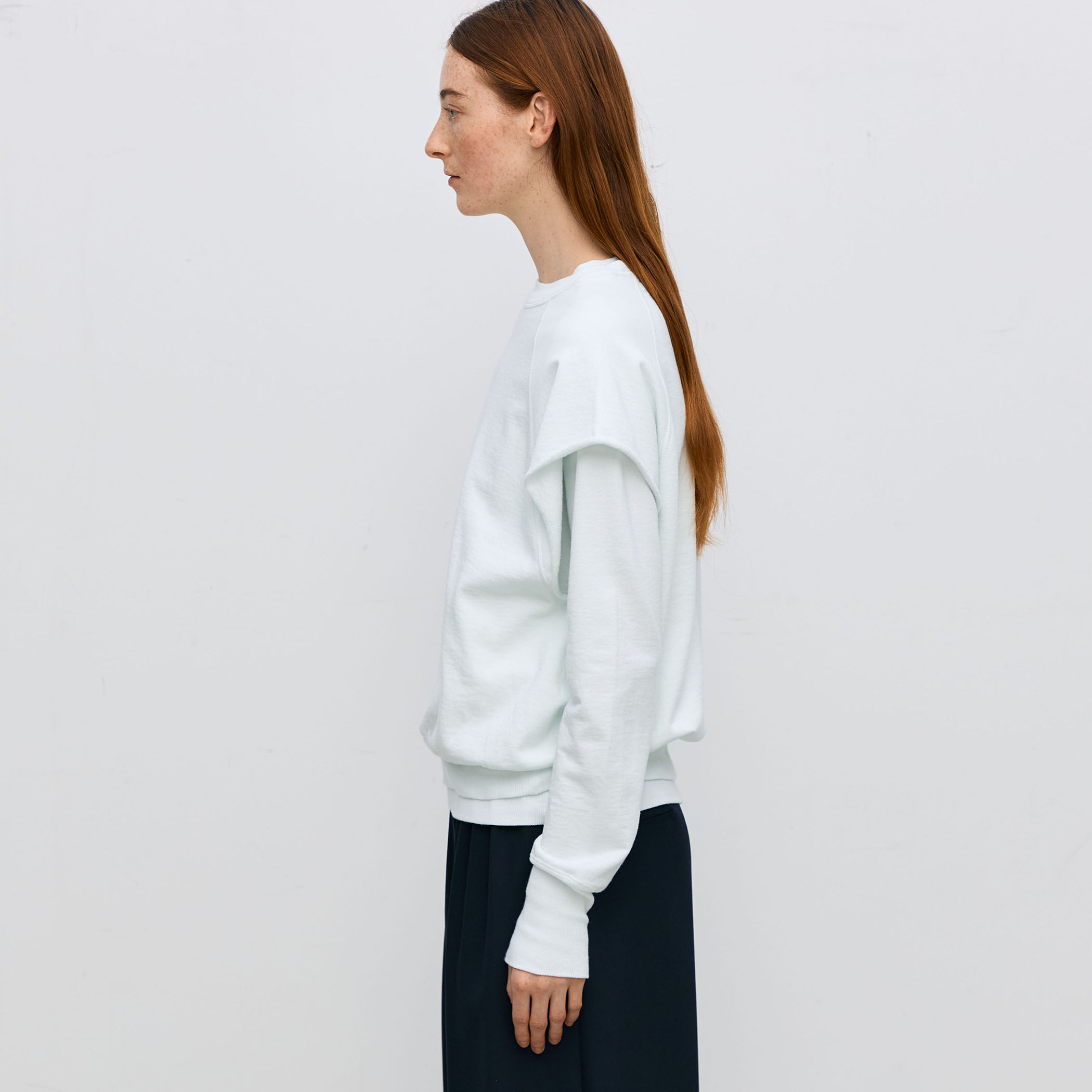 ドゥロワー コットンパフスリーブカットソー　白 ドゥロワー パフスリーブカットソーtシャツホワイト