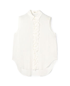 リヨセルローン フロントフリルブラウス