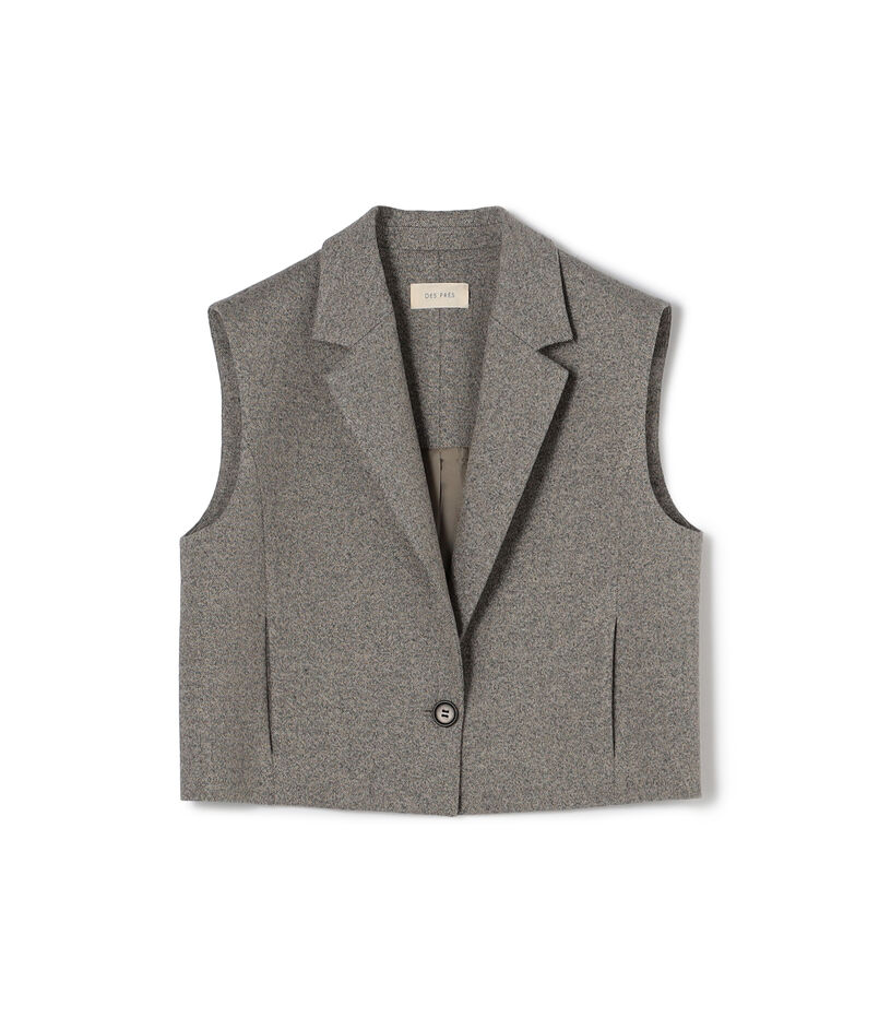 メランジジャージー ショートジレ