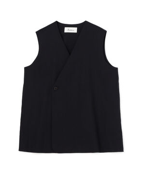 ■リネンストレッチ Vネックジレ