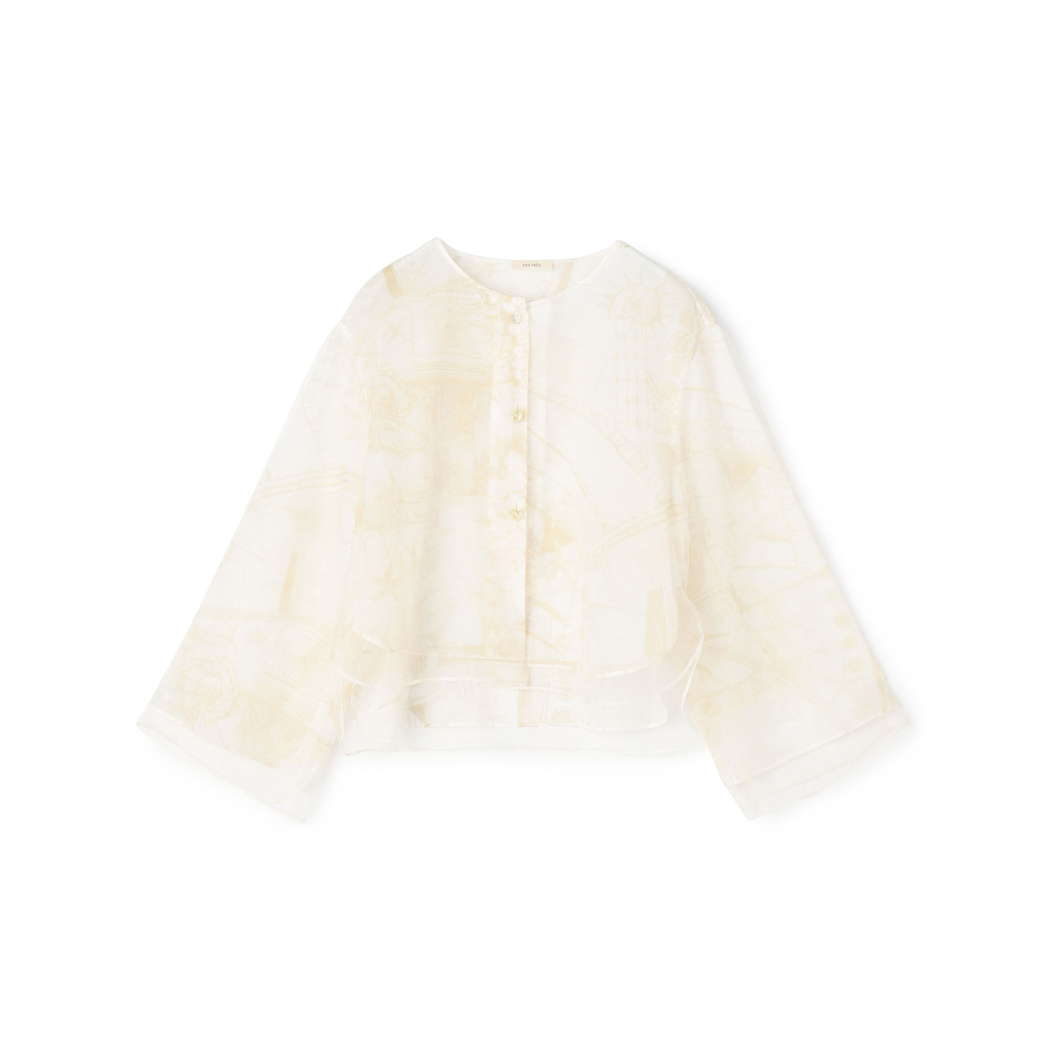 マリンプリント クルーネックカーディガン｜トゥモローランド 公式通販