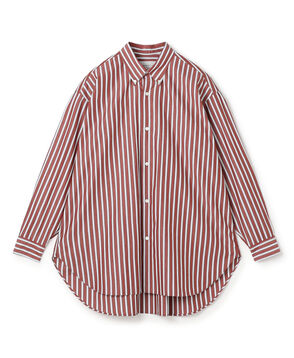 コットンブロード ボタンダウン ロングシャツ