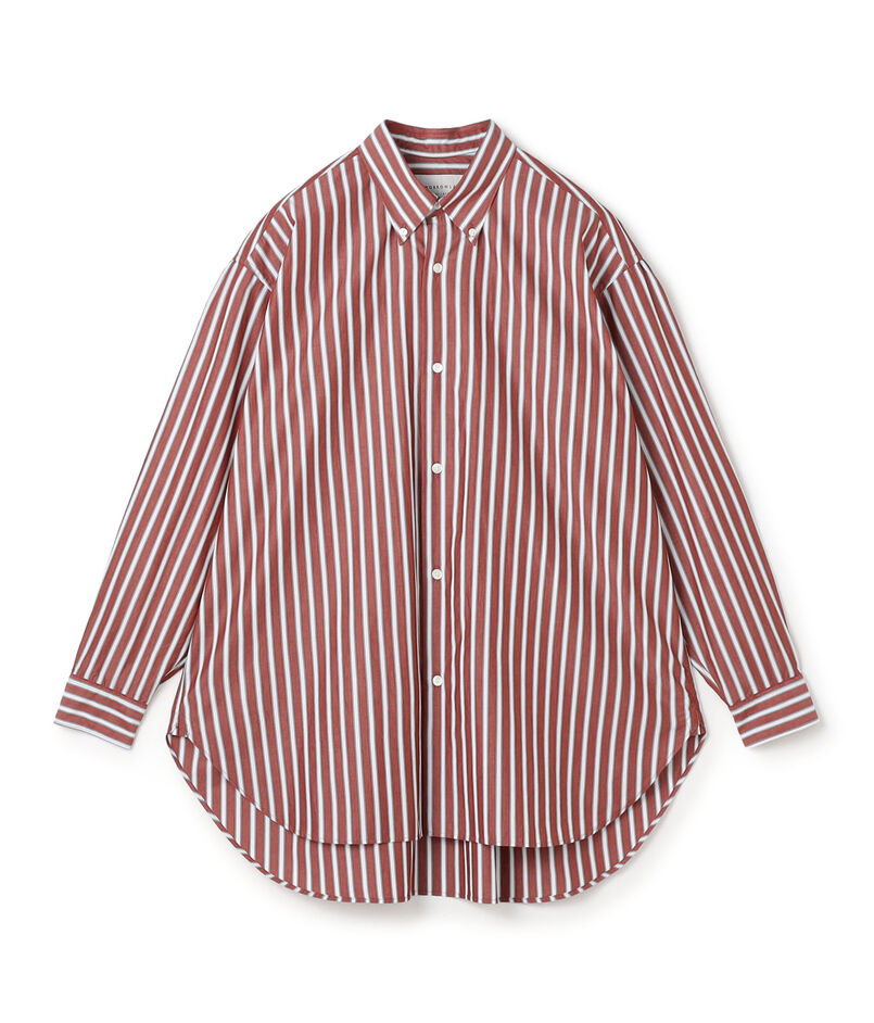 コットンブロード ボタンダウン ロングシャツ