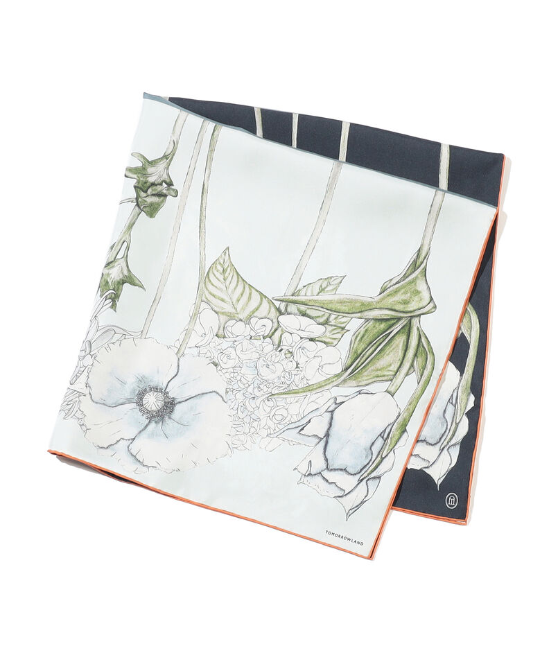 Atelier TOMORROWLAND DOUBLE FLOWER シルクスカーフ