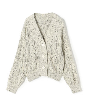 コットンスパンコールムリネ Vネックカーディガン