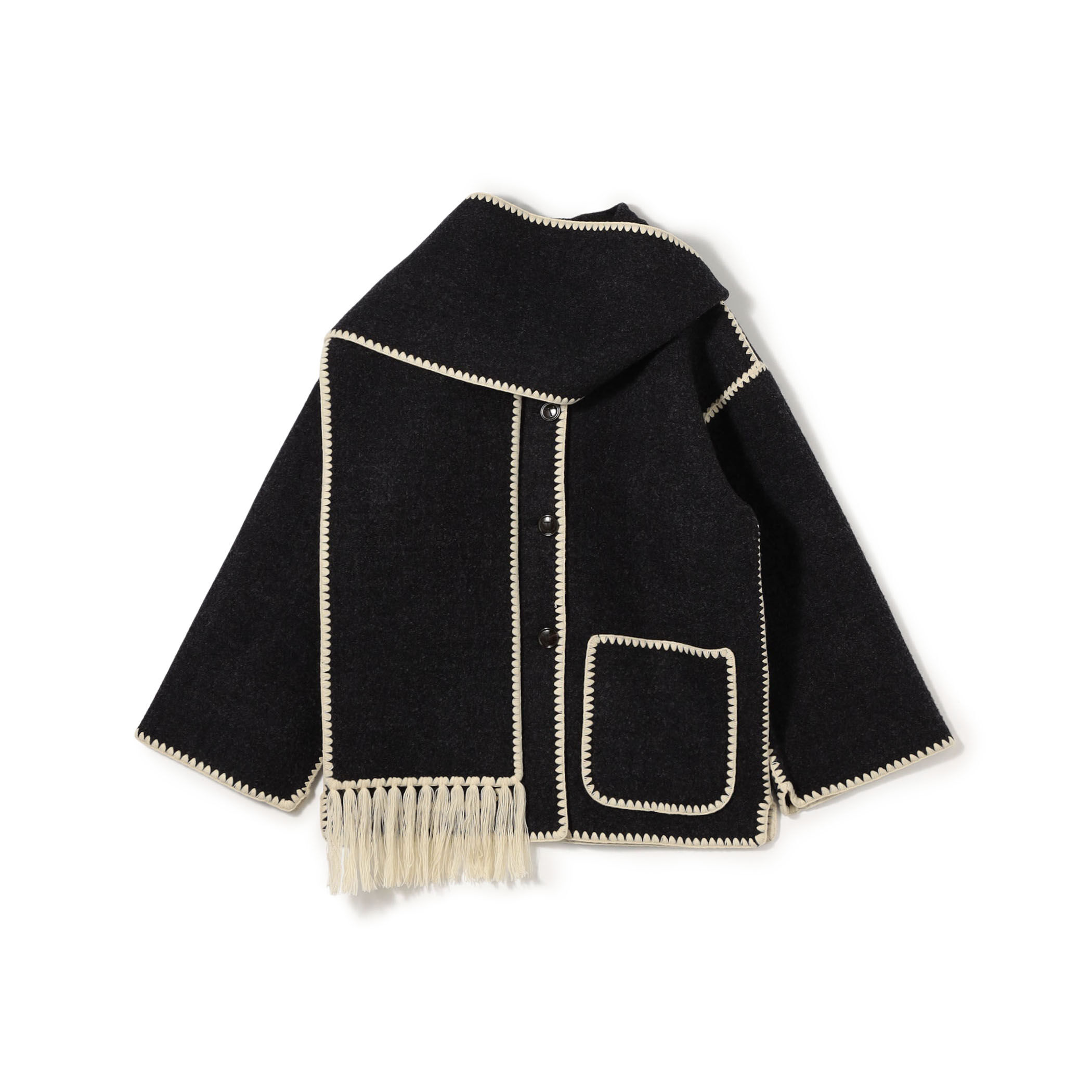 ★てるまる★TOTEME 刺繍スカーフジャケット ダークグレー 351102008_1.jpg