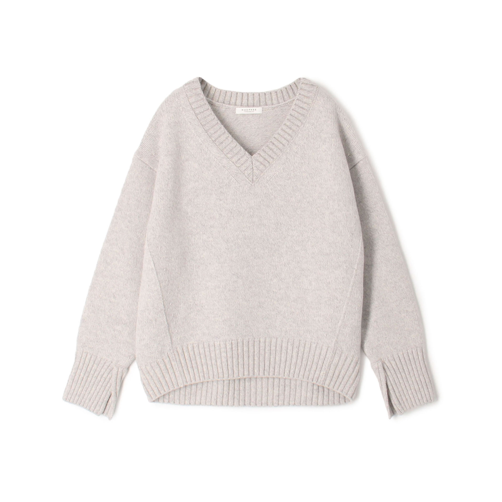 MARK&LONA ホワイト Vネック セーター カシミヤ カシミア100% M ラムカシミヤ Vネックプルオーバー｜トゥモローランド 公式通販