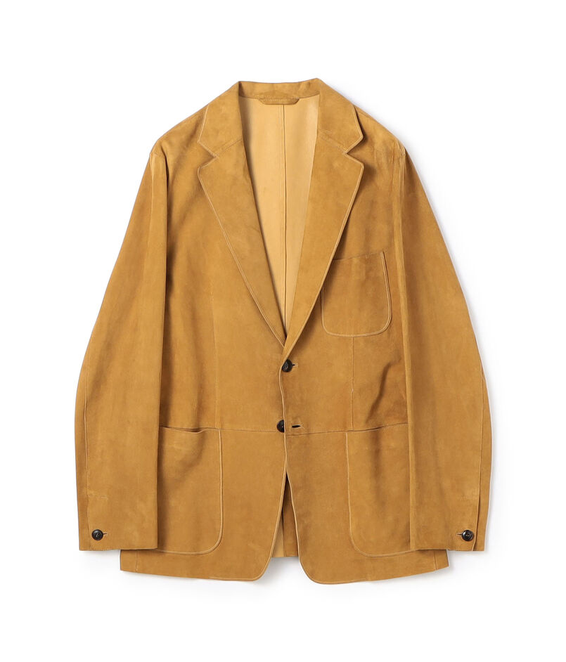 ラムスエード シングルブレステッド2Bジャケット