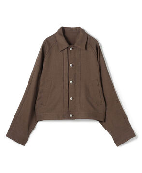 【WEB先行予約】フレンチリネン プリ―テッドジャケット
